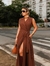 Imagem do Vestido gola italiana na cor marrom