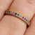 Anel Cravejado com Zircônias Coloridas Banhado a Ouro 18k - comprar online