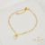 Pulseira Elos de Coração com Pingente de Zircônia