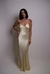 Vestido acetinado amarelo manteiga na internet