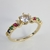 Anel Lua Com Zircônias Ouro18k/750