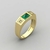 Anel De Formatura Com Diamantes Turmalina Verde Ouro18k/750