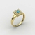Anel De Formatura Com Diamantes E Topázio Azul Care Ouro18k/750