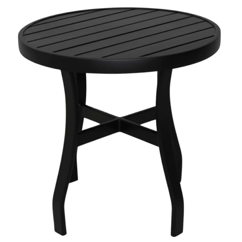 Mesa Mesinha de Apoio Lateral Ripada de Alumínio 50x50