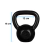 Kettlebell 4 Kg Emborrachado Cor Preto - comprar online