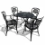 Conjunto Alumínio Jardim 1 Mesa 4 Poltronas Jardim Piscina
