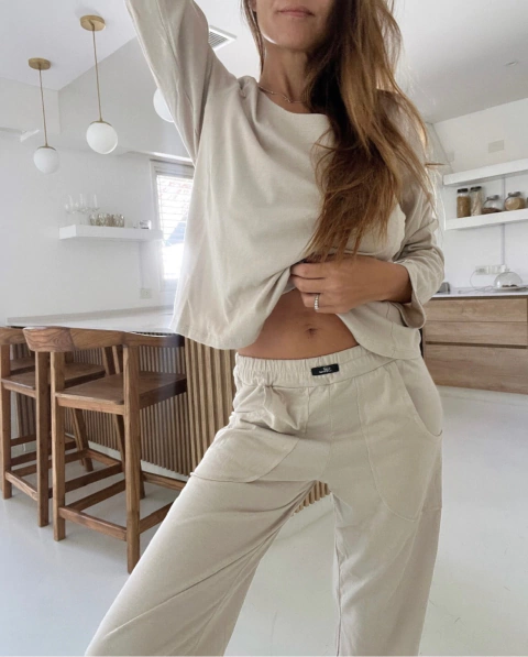 Pijama hally beige