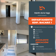 DEPARTAMENTO CENTRICO "EDIFICIO BACARA 1" Piso 11. 1 (A) calle 25 de mayo al 700 3 DORMITORIOS