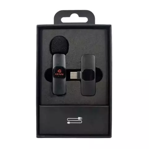 Microfone De Lapela Sem Fio Portátil Para iPhone Genai K9