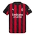 Camisa AC Milan I 25/26 - Torcedor Puma Masculina - Preta e vermelha com detalhes em cinza
