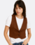 KO 3617[P-M-G-GG]COLETE MOLETOM ALFAIATARIA - comprar online