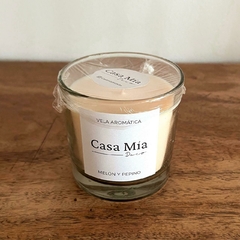 Vela aromática 225 cc. Recipiente de vidrio 8,5 x 8,5 cm - Casa Mia Deco