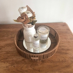 Centro de mesa con espejo decó 30 cm de diámetro x 6 cm de altura - Casa Mia Deco