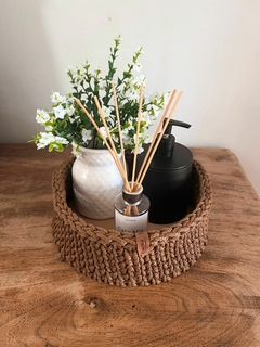 Cesto redondo GRANDE 25 cm de diámetro x 8 cm de altura - Casa Mia Deco