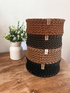 Cesto redondo MEDIANO 20 cm de diámetro x 8 cm de altura - comprar online