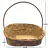 Cesta de Palha Carnaúba Oval Alta 36x19x6cm - loja online