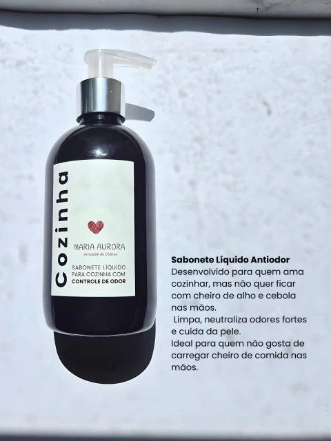 sabonete líquido Maria Aurora para cozinha com controle de odor
