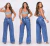 Calça jeans feminina Wide leg 100 % algodão - comprar online