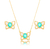 Conjunto de Borboleta Cravejado com Pedra Verde - loja online