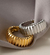 Anel Semijoia Detalhado Ouro 18K