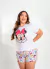 Conjunto Manguiha Minnie Arco Iris - Fardon Moda Intima