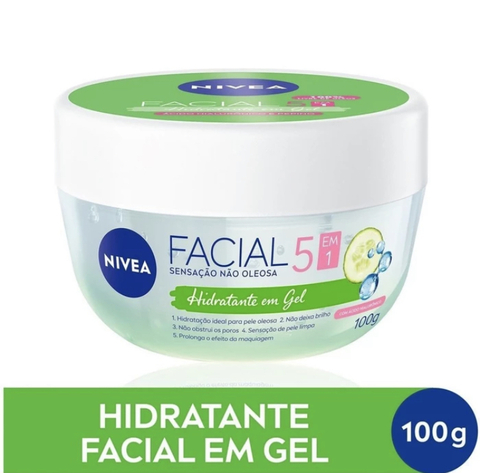 Creme Hidratante Facial Nivea Em Gel Fresh Pepino E Ácido Hialurônico 100g