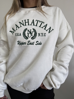 Buzo MANHATTAN blanco+verde