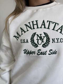 Buzo MANHATTAN blanco+verde - comprar online