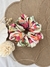 Scrunchie Satín Verde Floral - ConAmor 