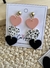Aros Arcilla colgantes- Tres corazones en internet