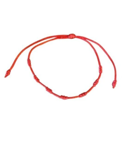 Pulseira vermelha 7 nós - Kabbalah