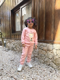 Conjunto jirafa rosa