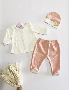 Set Broderie rosa - comprar online