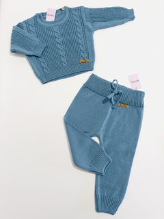 Pantalón recto celeste - comprar online