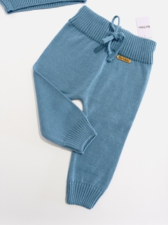Pantalón recto celeste