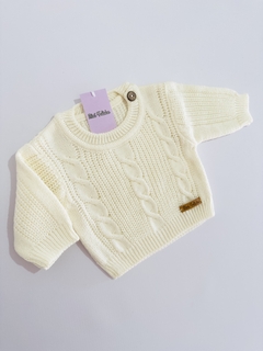 Sweater trenza crudo