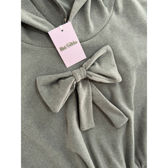 Buzo moño gris frisa soft - tienda online