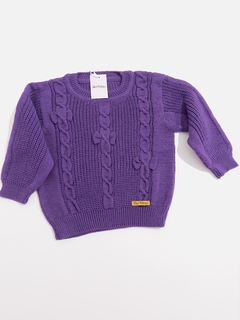 Sweater moño violeta