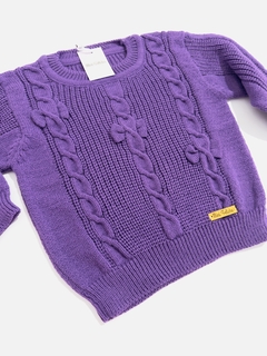 Sweater moño violeta beba - comprar online