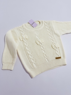 Sweater moño crudo niña