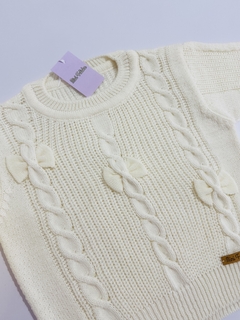 Sweater moño crudo niña - comprar online