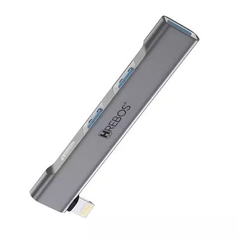 Adaptador HUB LateralLink Hrebos Premium 4 em 1: Expansão USB e USB-C
