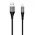 Cabo USB para Lightning Hrebos Premium Emerald LED – 1,2m, 3.1A, Revestimento Trançado