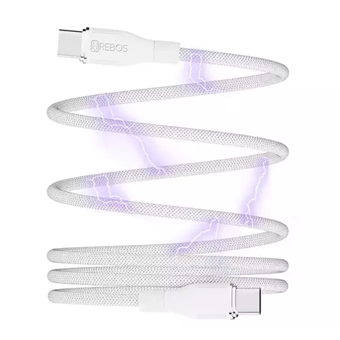 Cabo Magnético Curl Flow Premium Tipo C Carregamento Turbo Magnético
