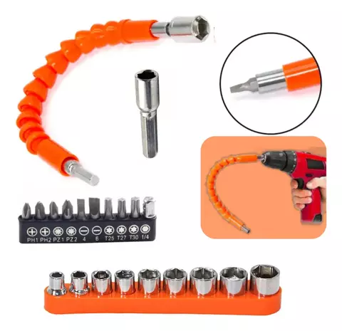 Kit Extensor Flexível Prolongador Universal para Parafusadeira - comprar online