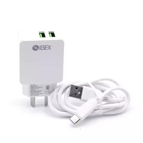 Cargador Tipo C 3.1A con dos entradas USB IBEK IB-3025 - comprar online