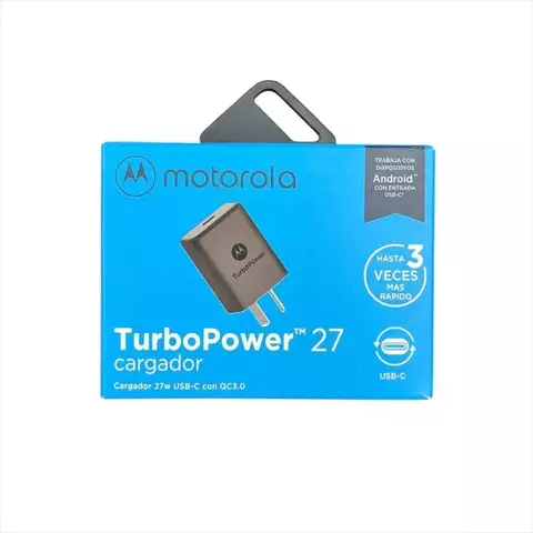 CARGADOR CABEZAL MOTOROLA TURBO 27W ORIGINAL - comprar online