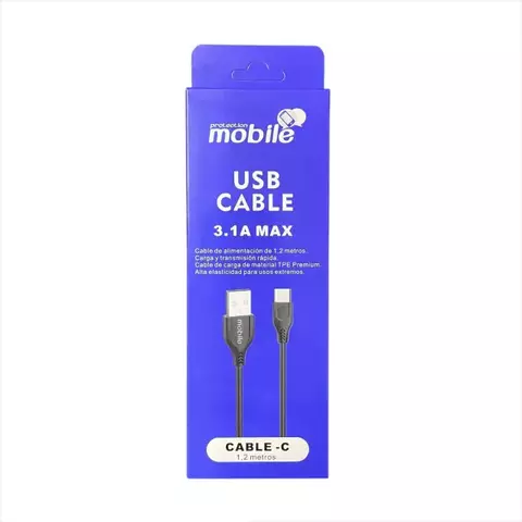 CABLE MOBILE USB- C 3.1 CARGA RAPIDA 1.2mt