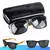 Oculos sol proteção uv masculino marrom madeira + case orginal lente preta moda masculina casual
