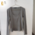 Blusa de Manga Comprida em Algodão Cinza - comprar online